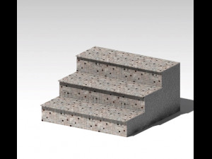 steps with old tiles design Modelo 3D