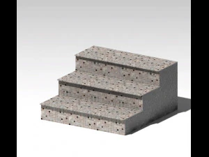 steps with old tiles design 3D Model