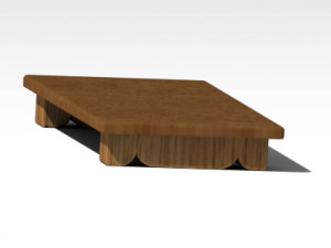 pat- mini wooden table indian 3Dモデル