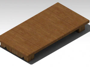 pat- mini wooden table indian 3D Model