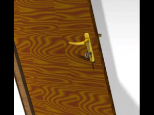puerta de madera Modelo 3D