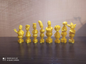 chess pieces simpsons vs futurama Modelo de impresión 3D