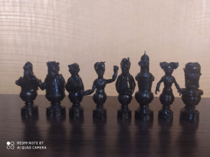 chess pieces simpsons vs futurama Modelo de impresión 3D