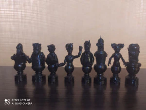 chess pieces simpsons vs futurama 3D Print Model