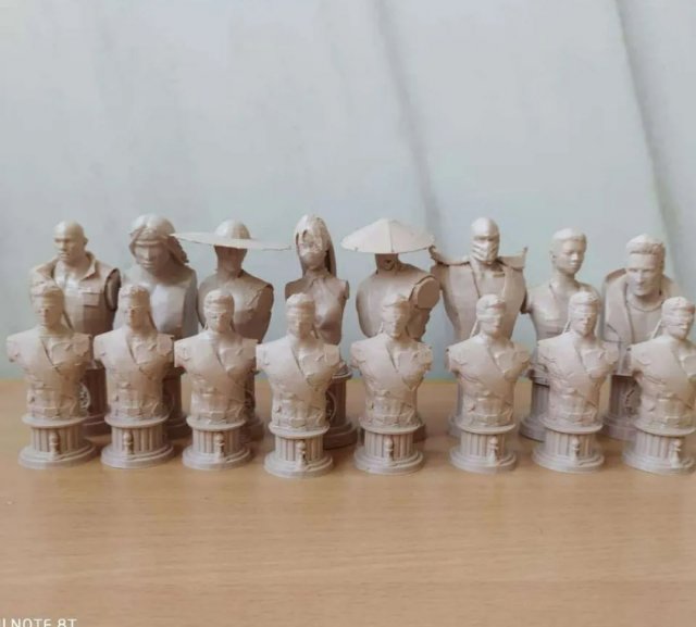 Chess pieces mortal kombat 3D प्रिंट मॉडल .c4d .max .obj .3ds .fbx .stl .blend 