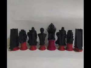 Chess pieces based on the songs of ice and fire by george martin game of thrones 3D Print Model