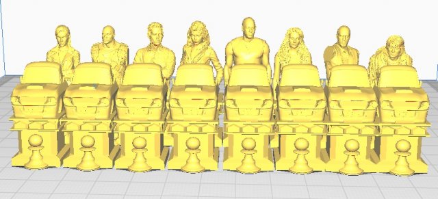 Fast and furious chess pieces 3D Print Model .c4d .max .obj .3ds .fbx .stl .blend 