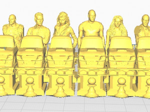 Fast and furious chess pieces Modelo de Impressão 3D