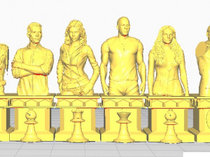 Fast and furious chess pieces 3D Print Model