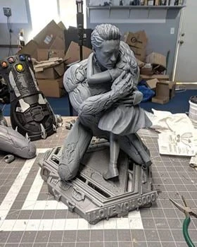 Iron man with daughter Morgan 3D Print Model .c4d .max .obj .3ds .fbx .stl .blend 