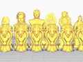Chess set game of thrones black side Modelo de Impressão 3D
