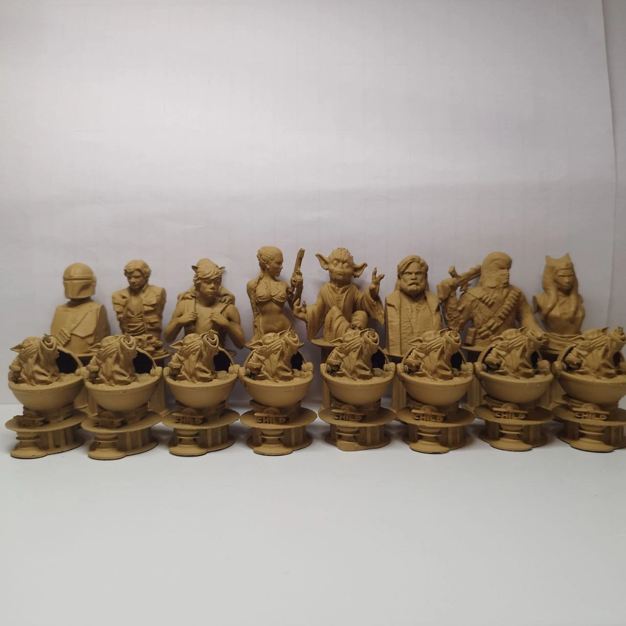 Chess pieces star wars characters added 3D Print Model .c4d .max .obj .3ds .fbx .stl .blend 