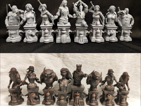Chess pieces The witcher side is white Modelo de Impressão 3D