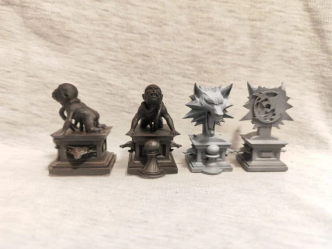 Chess pieces The witcher side is white 3D Print Model