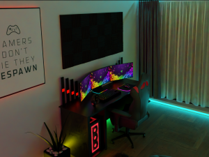 3d gaming room 3D 모델