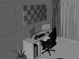 3d gaming room 3D 모델