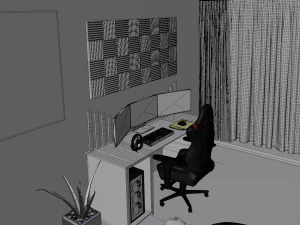 3d gaming room 3D Model