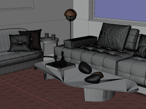 Living Room Model 3D