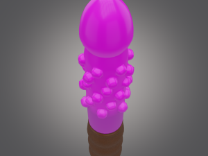 Masturbator with bumps and a leather handle 3Dモデル