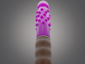 Masturbator with bumps and a leather handle 3Dモデル
