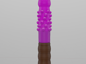 Masturbator with bumps and a leather handle 3Dモデル