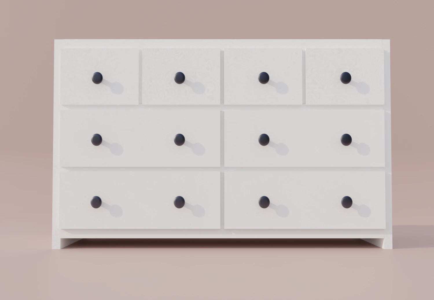 Commode of drawers with drawers 3D Model .c4d .max .obj .3ds .fbx .stl .blend 