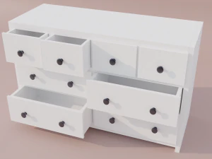 Commode of drawers with drawers 3D Model