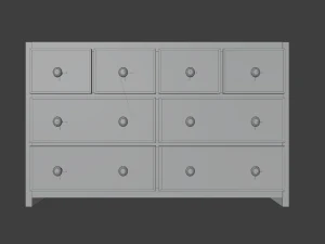 Commode of drawers with drawers 3D Model