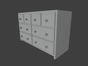 Commode of drawers with drawers Modello 3D