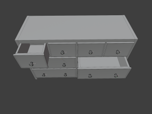 Commode of drawers with drawers Modello 3D