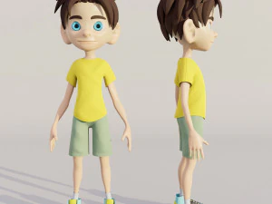 мультфильм мальчик 3D Модель