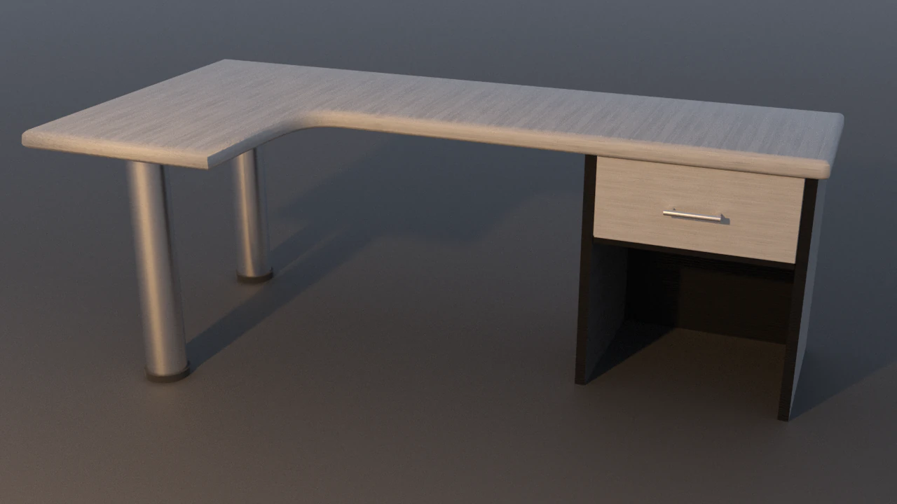 Corner table 3D Model .c4d .max .obj .3ds .fbx .stl .blend 