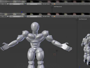 combattant cyborg Modèle 3D