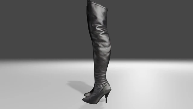 stivali di pelle femminili - scarpe da donna Modello 3D .c4d .max .obj .3ds .fbx .stl .blend 