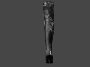 female leather boots - woman shoes 3D Model