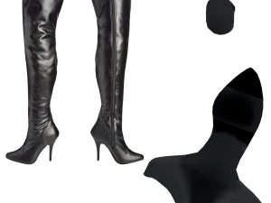 stivali di pelle femminili - scarpe da donna Modello 3D