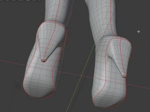 female leather boots - woman shoes 3D Model