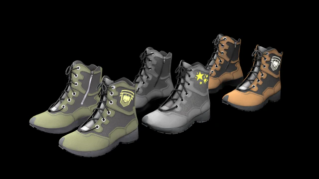 stivali militari - scarpe militari Modello 3D .c4d .max .obj .3ds .fbx .stl .blend 