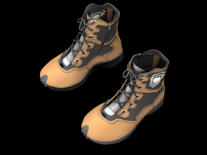 military boots - army shoes Modelo 3D