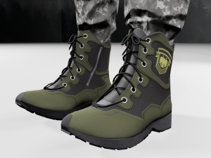 military boots - army shoes Modelo 3D