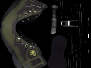 military boots - army shoes Modelo 3D