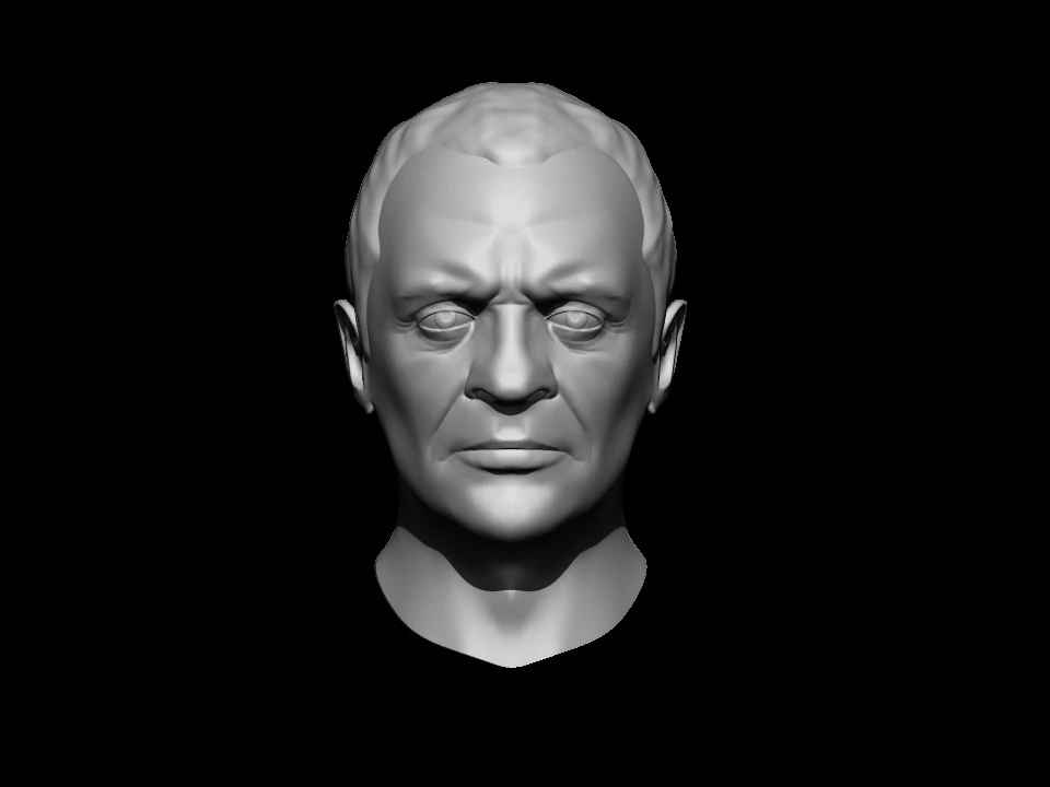 Anthony Hopkins 3D Print Model .c4d .max .obj .3ds .fbx .stl .blend 