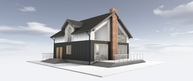 house 3D 模型 .c4d .max .obj .3ds .fbx .stl .blend 