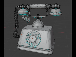 vintage retro telephone 3D 模型