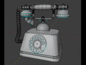 vintage retro telephone 3D Model