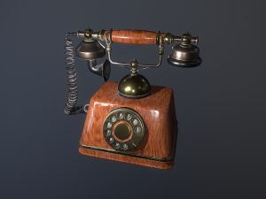 vintage retro telephone 3D 模型