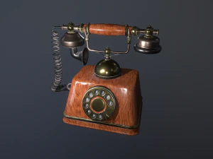 vintage retro telephone 3D Model