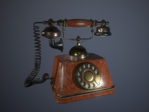 vintage retro telephone 3D 模型