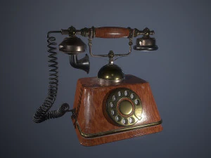 vintage retro telephone 3D Model