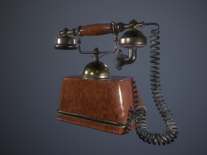 vintage retro telephone 3D 模型